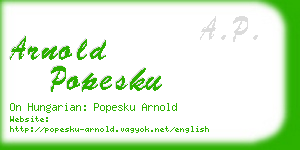 arnold popesku business card